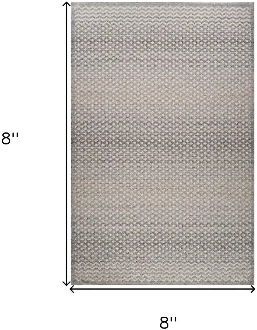 Gray and Beige Moroccan Distressed Area Rug Photo 7