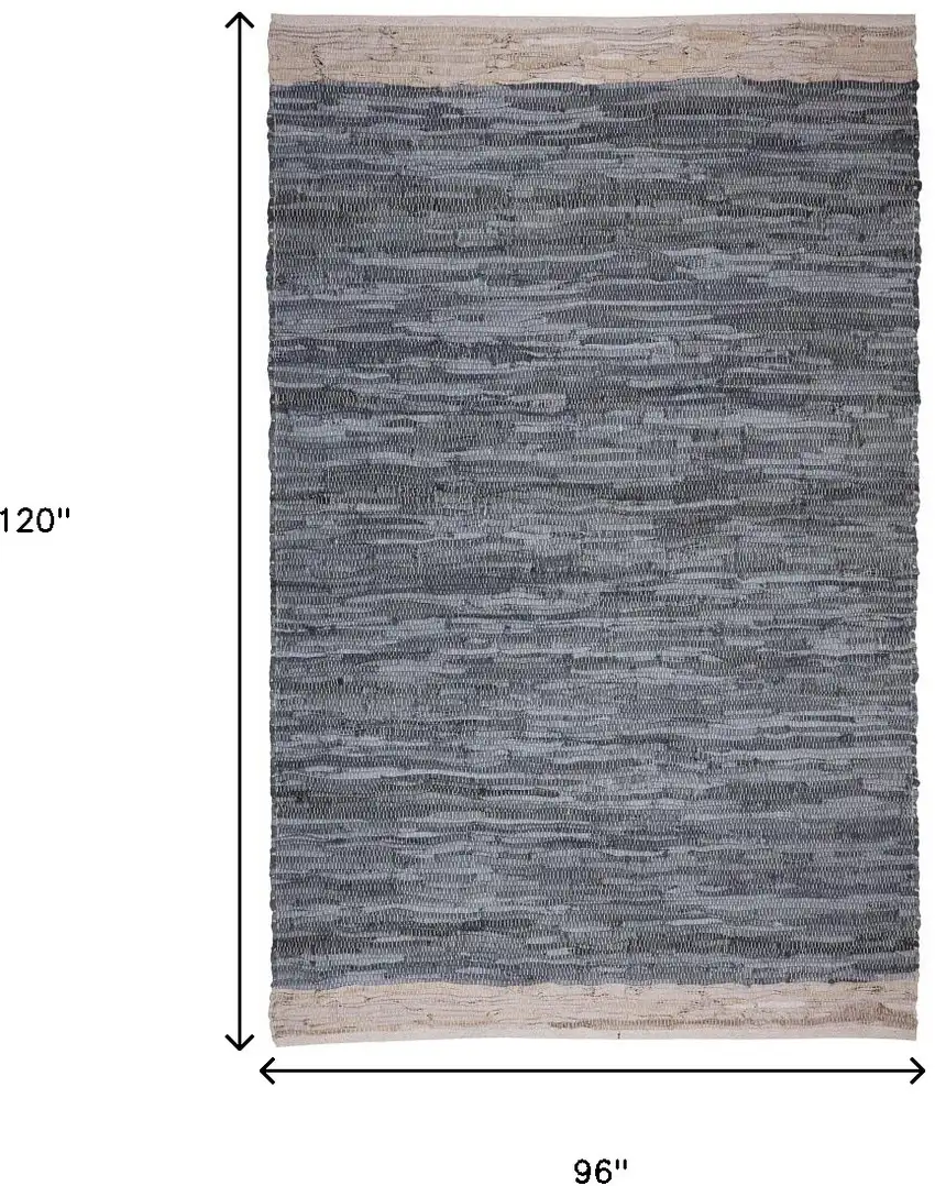 Gray and Beige Patchwork Hand Woven Area Rug Photo 3