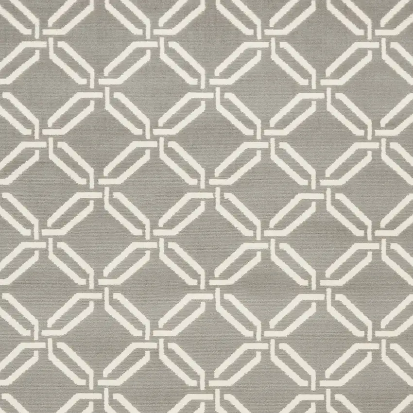 Gray and Beige Trellis Area Rug Photo 8