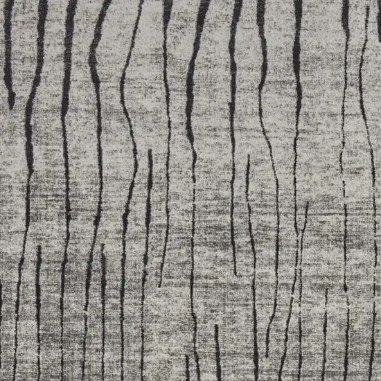 Gray and Black Abstract Power Loom Area Rug Photo 9