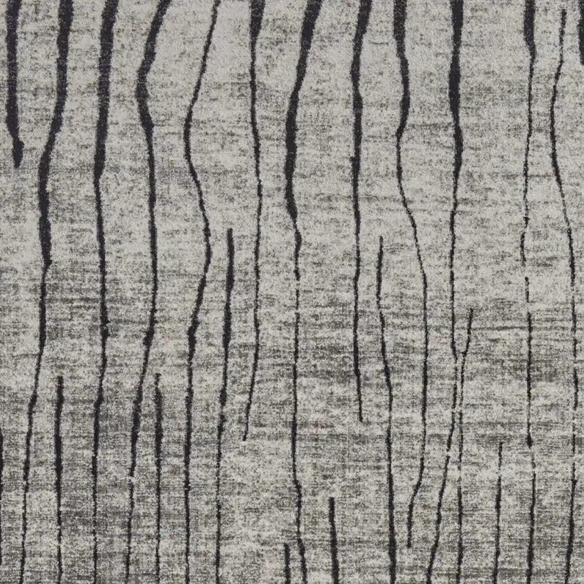 Gray and Black Abstract Power Loom Area Rug Photo 9