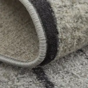 Photo of Gray and Black Abstract Power Loom Area Rug