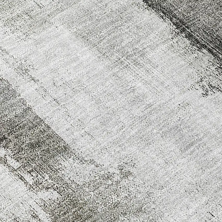 Gray And Black Abstract Washable Indoor Outdoor Area Rug Photo 8