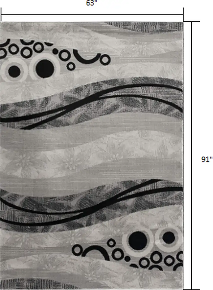 Gray Abstract Dhurrie Area Rug Photo 3
