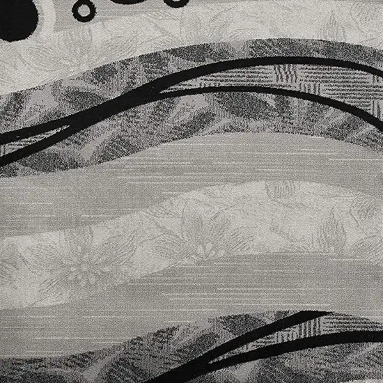 Gray Abstract Dhurrie Area Rug Photo 4