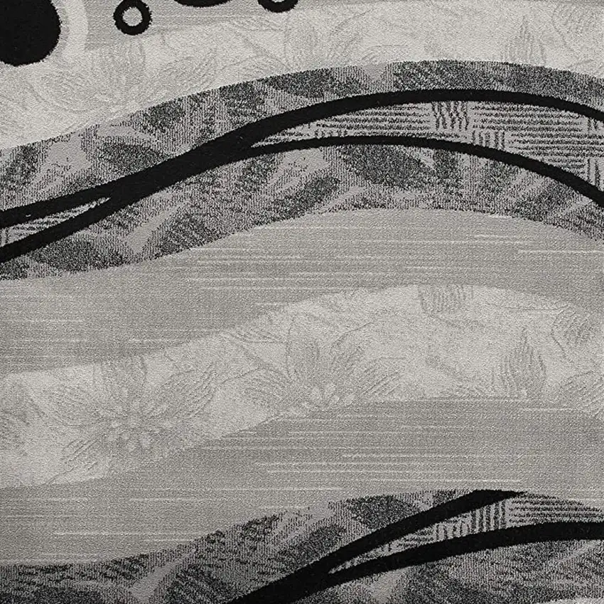 Gray Abstract Dhurrie Area Rug Photo 4