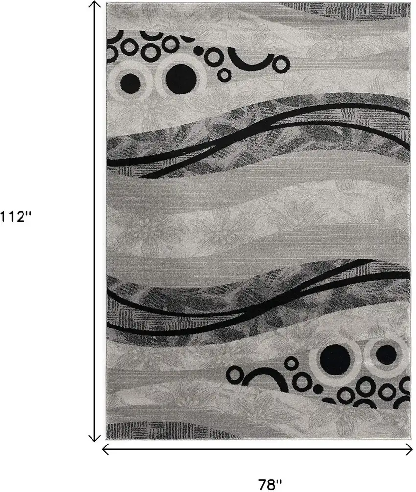 Gray Abstract Dhurrie Area Rug Photo 3