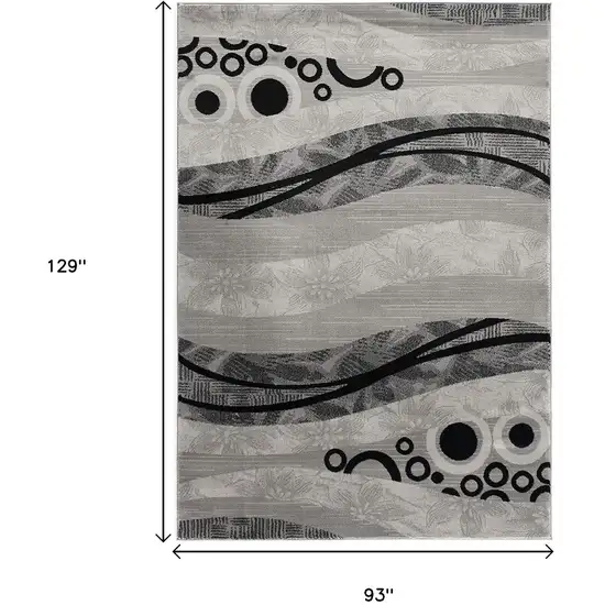 Gray Abstract Dhurrie Area Rug Photo 3