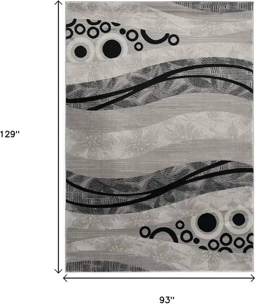 Gray Abstract Dhurrie Area Rug Photo 3