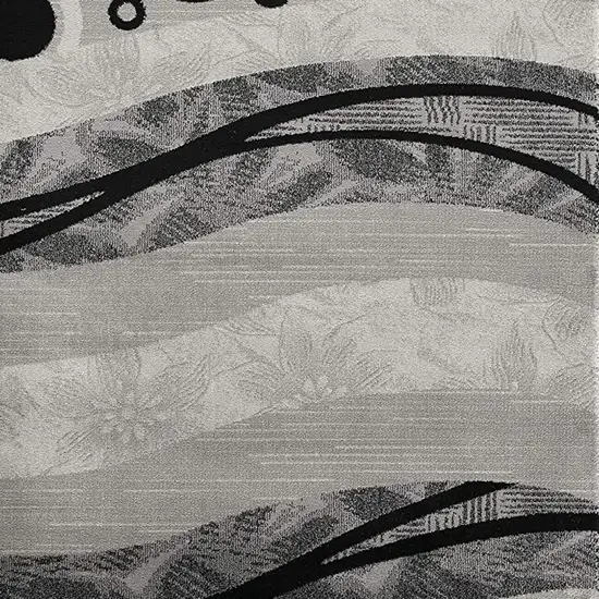 Gray Abstract Dhurrie Area Rug Photo 4