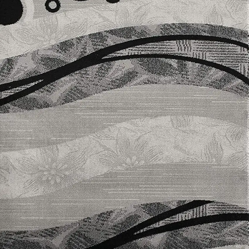 Gray Abstract Dhurrie Area Rug Photo 4