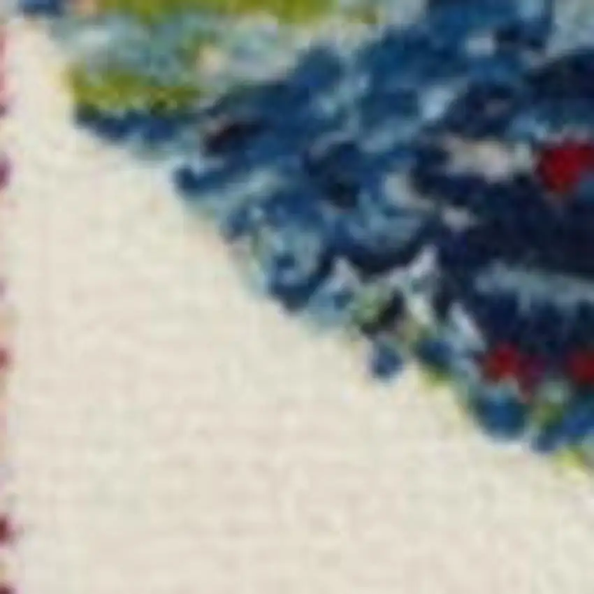 Gray and Black Floral Medallion Non Skid Area Rug Photo 3