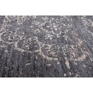 Photo of Gray and Black Medallion Non Skid Area Rug