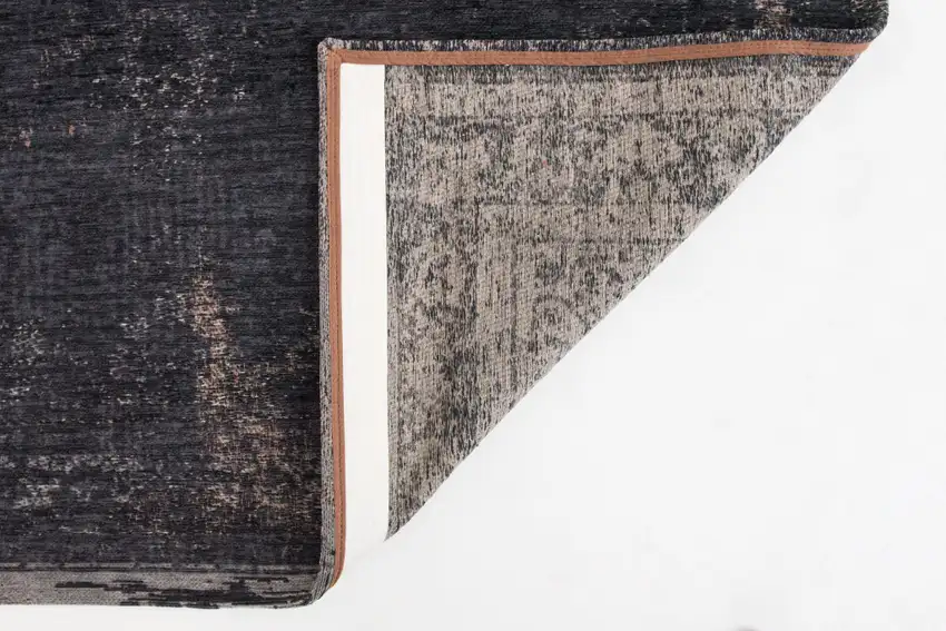 Gray and Black Medallion Non Skid Area Rug Photo 4