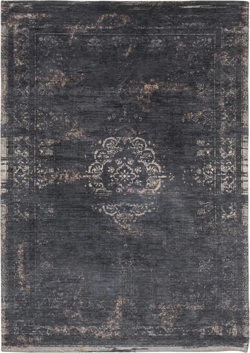 Gray and Black Medallion Non Skid Area Rug Photo 6