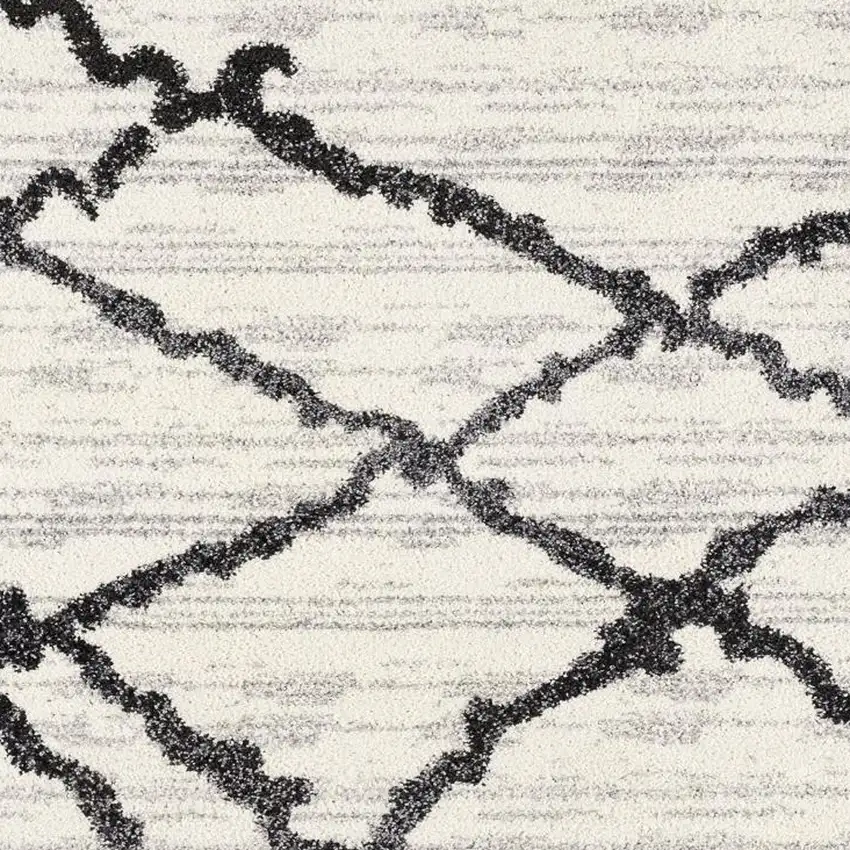 Gray and Black Modern Abstract Area Rug Photo 1