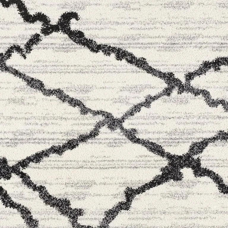 Gray and Black Modern Abstract Area Rug Photo 1