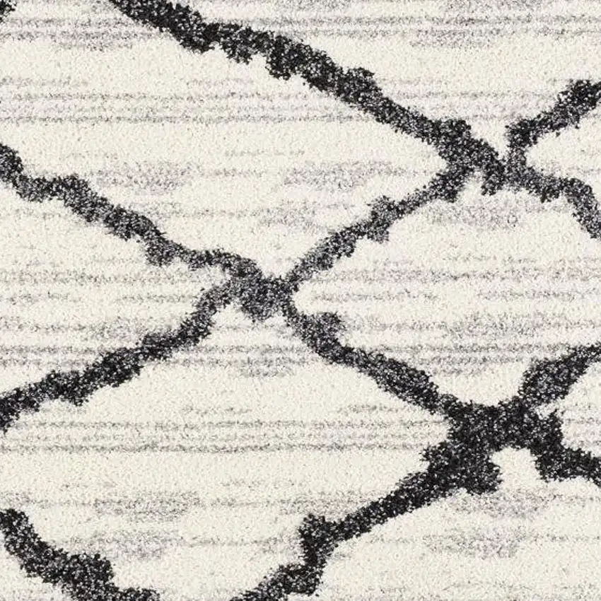 Gray and Black Modern Abstract Area Rug Photo 1