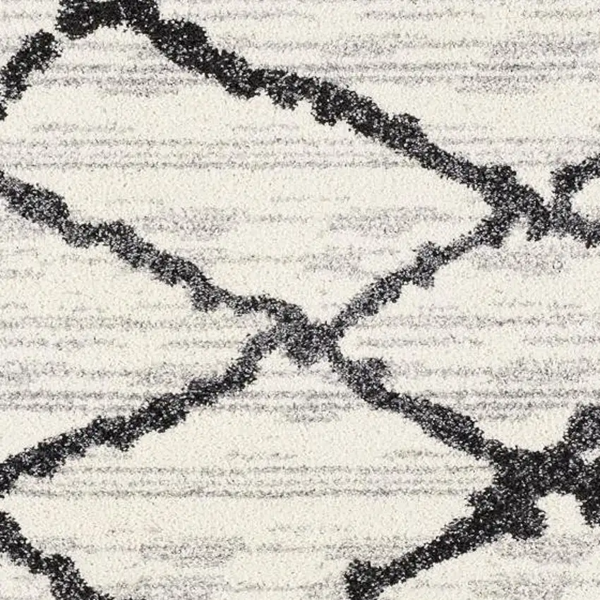 Gray and Black Modern Abstract Area Rug Photo 1