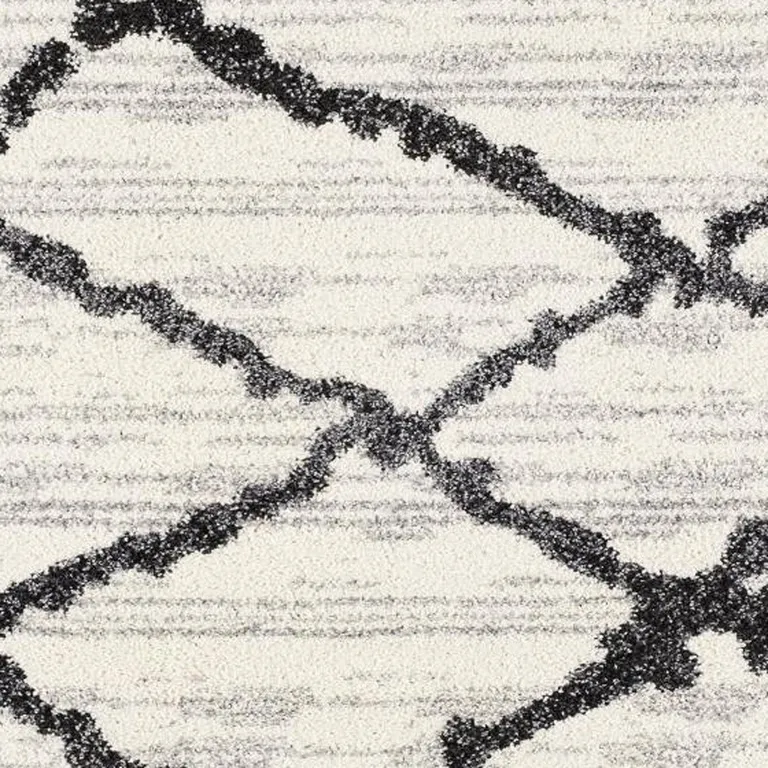 Gray and Black Modern Abstract Area Rug Photo 1