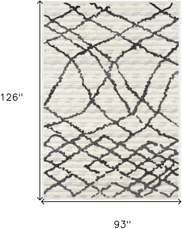Gray and Black Modern Abstract Area Rug Photo 1