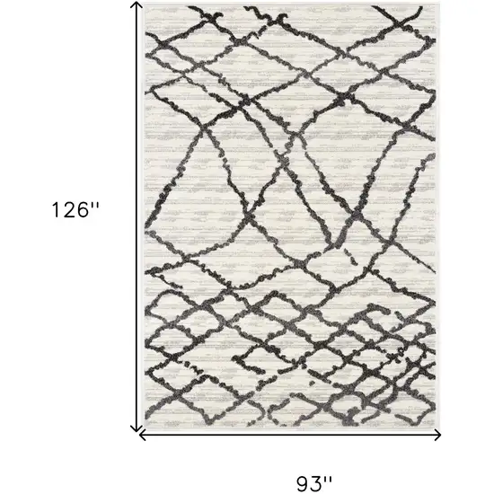 Gray and Black Modern Abstract Area Rug Photo 1