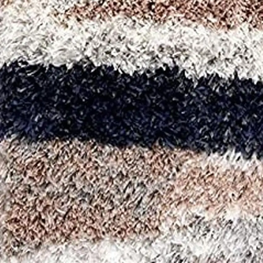 Gray And Black Strokes Area Rug Photo 6
