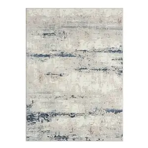 Photo of Gray and Blue Abstract Area Rug