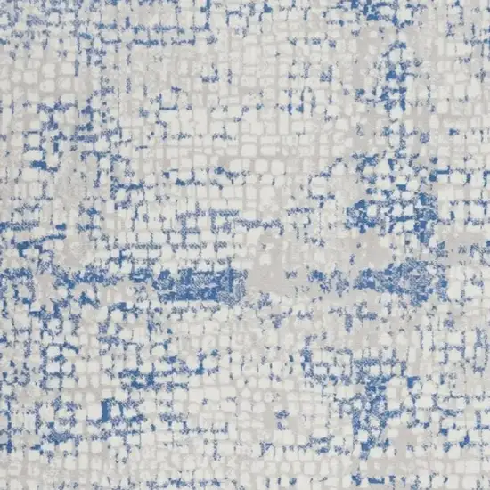 Blue And Gray Geometric Area Rug Photo 3