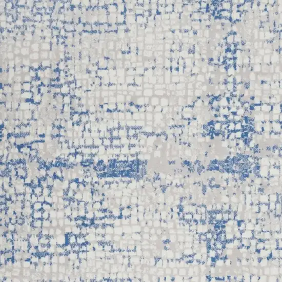 Blue And Gray Geometric Area Rug Photo 6
