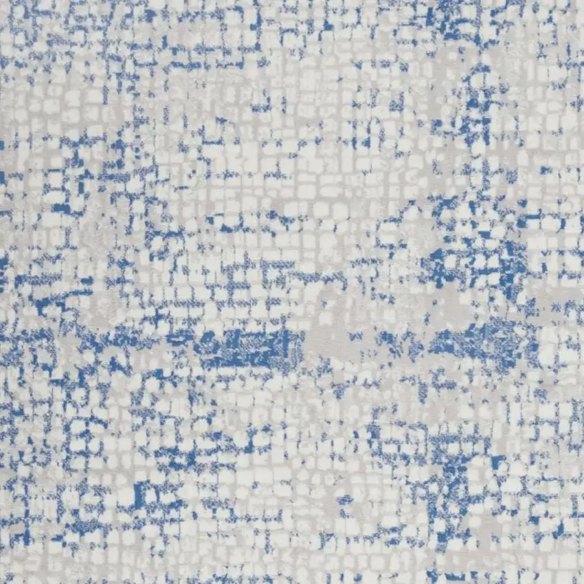 Blue And Gray Geometric Area Rug Photo 6
