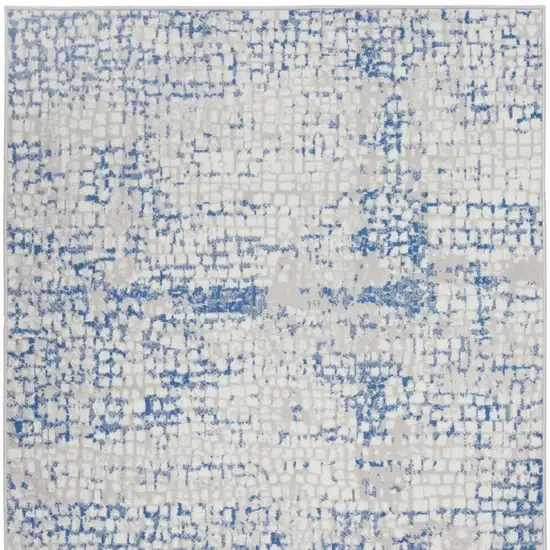 Blue And Gray Geometric Area Rug Photo 1