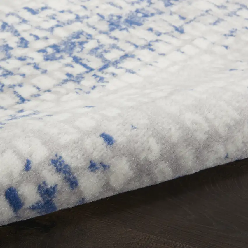 Blue And Gray Geometric Area Rug Photo 7