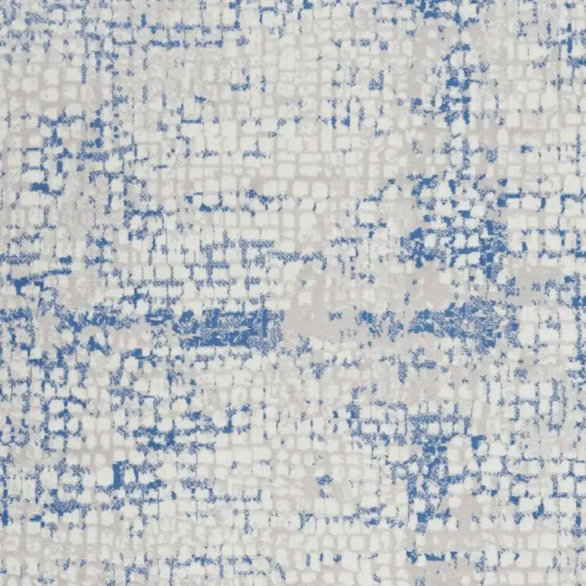 Blue And Gray Geometric Area Rug Photo 3
