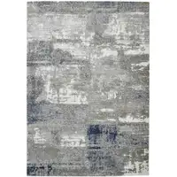 Photo of Gray and Blue Abstract Power Loom Area Rug