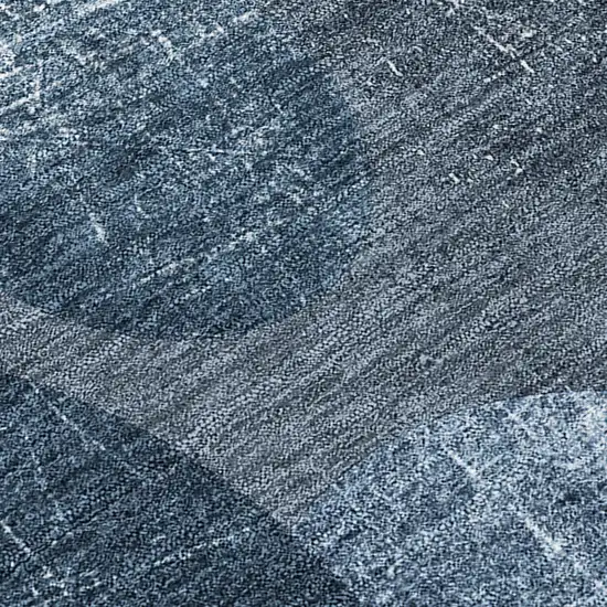 Gray And Blue Abstract Washable Indoor Outdoor Area Rug Photo 6