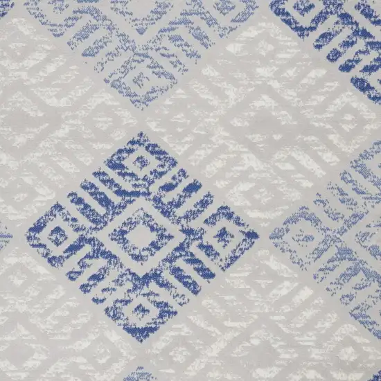 Blue And Gray Geometric Area Rug Photo 6