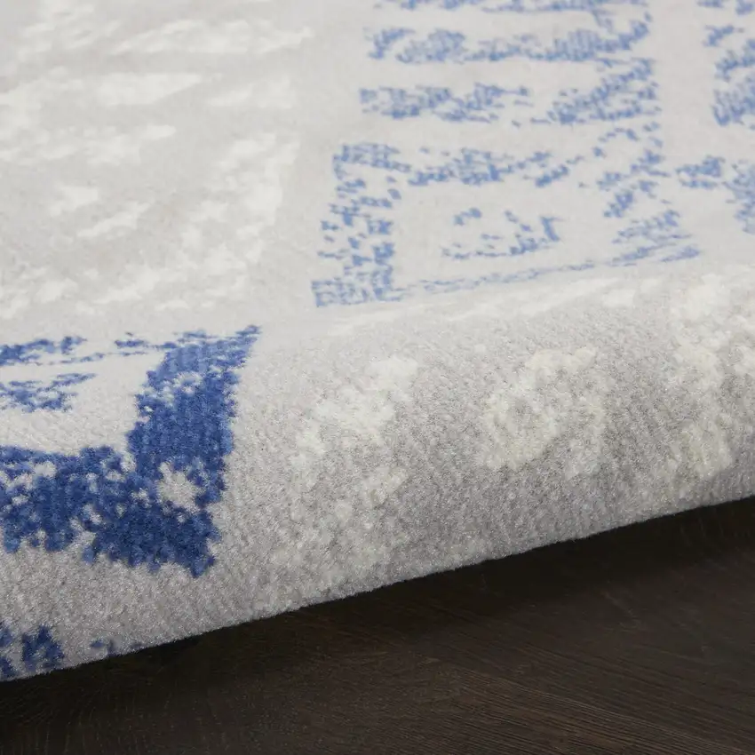 Gray and Blue Diamonds Area Rug Photo 5