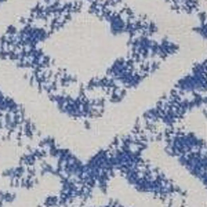 Blue And Gray Geometric Area Rug Photo 3