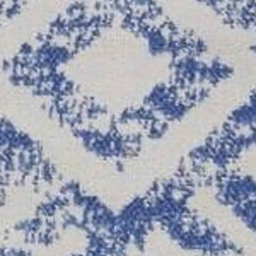 Blue And Gray Geometric Area Rug Photo 3