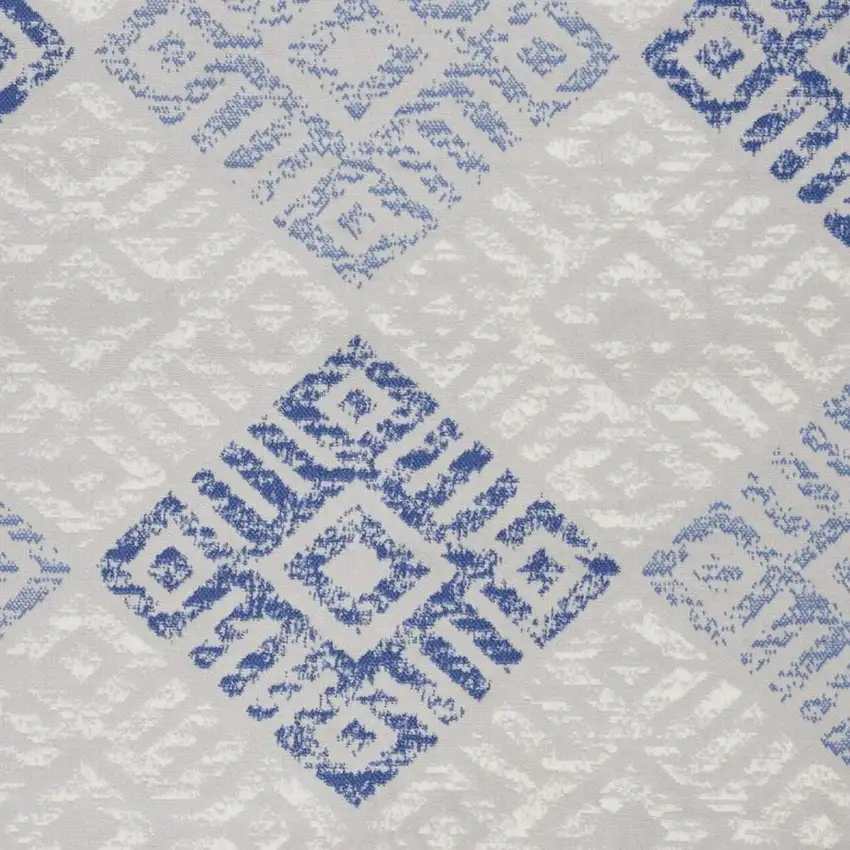 Blue And Gray Geometric Area Rug Photo 6