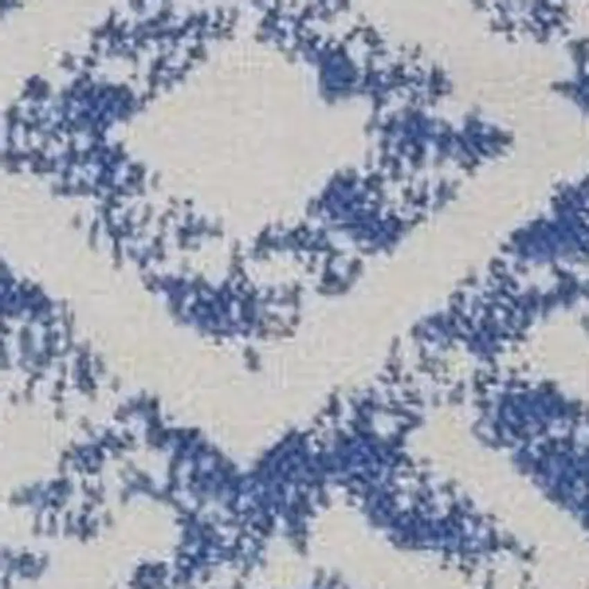 Blue And Gray Geometric Area Rug Photo 3