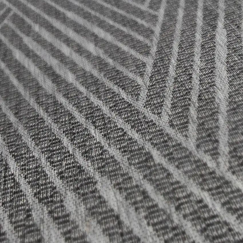 Gray and Blue Geometric Stain Resistant Indoor Outdoor Area Rug Photo 9
