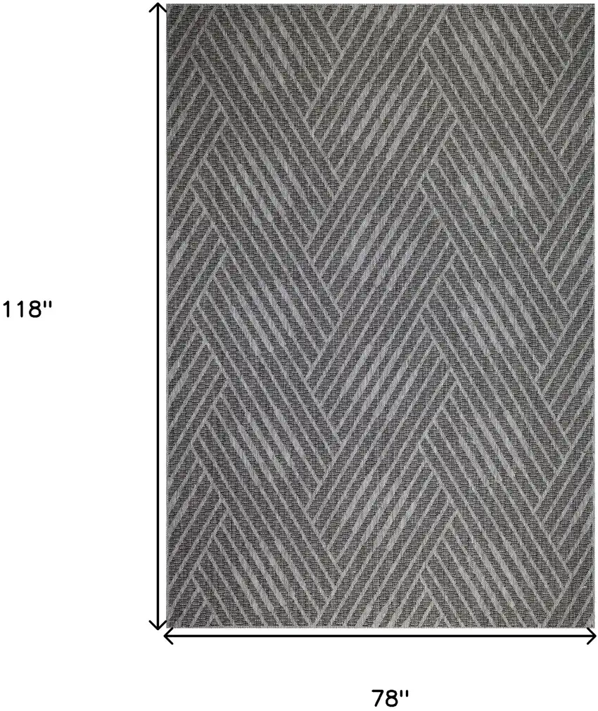 Gray and Blue Geometric Stain Resistant Indoor Outdoor Area Rug Photo 7