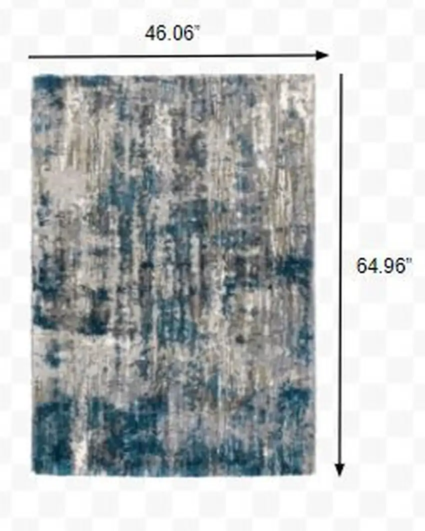 Gray and Blue Gray Skies Area Rug Photo 3