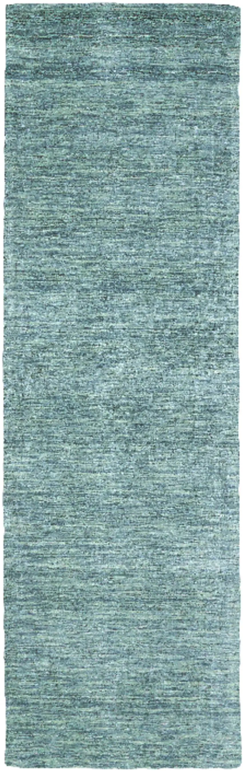 Gray and Blue Hand Woven Runner Rug Photo 4