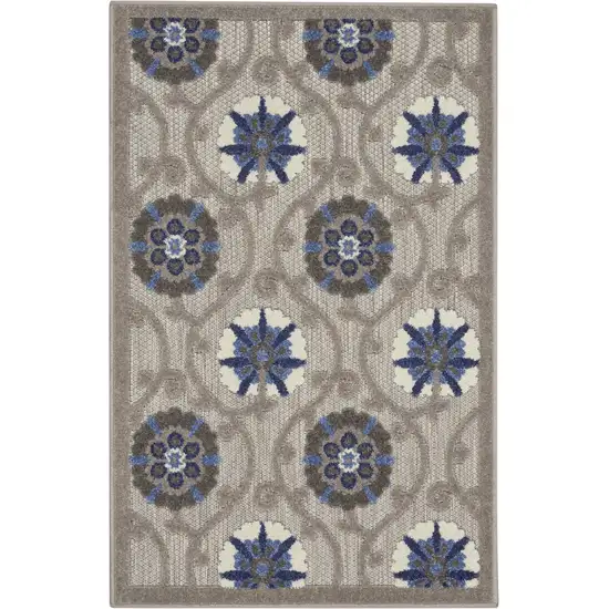 Blue And Gray Indoor Outdoor Area Rug Photo 1