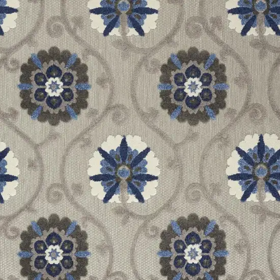 Blue And Gray Indoor Outdoor Area Rug Photo 3