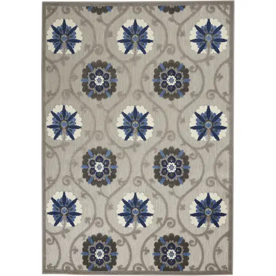 Blue And Gray Indoor Outdoor Area Rug Photo 6