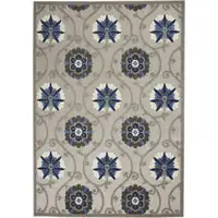 Photo of Gray and Blue Indoor Outdoor Area Rug